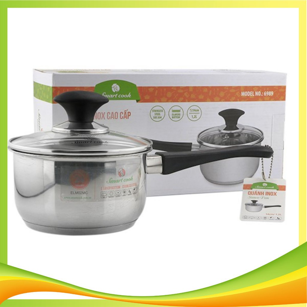 Quánh inox đáy từ Elmich 14CM SM6989 - HÀNG CHÍNH HÃNG