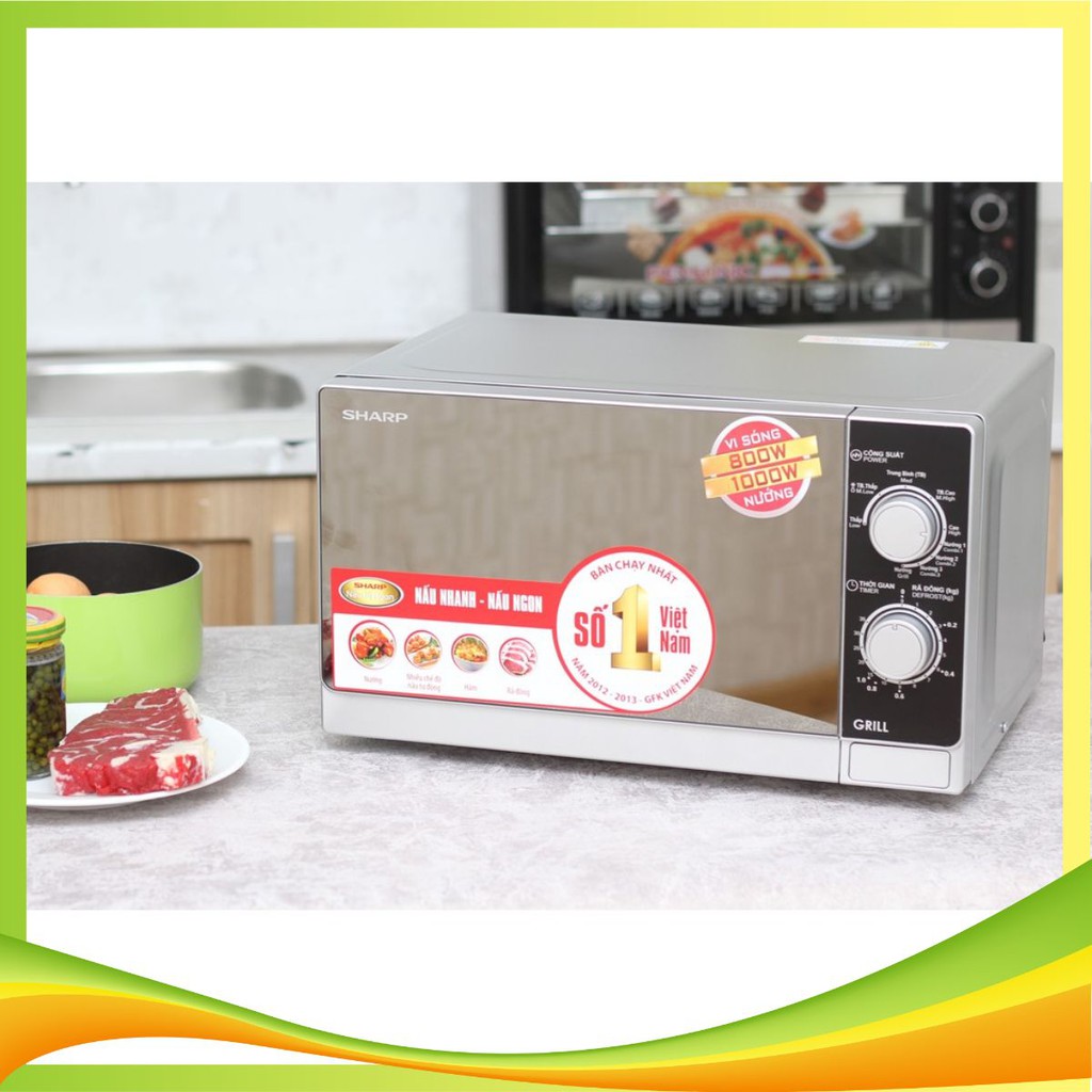 Lò vi sóng Sharp R-G223VN-SM có nướng - 20 lít