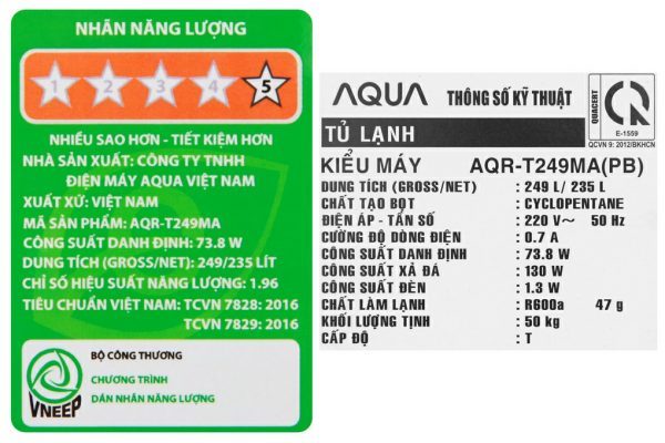 Tu Lanh Aqua Inverter 235l Aqrt249mapb Vmz918 Tu Lanh Aqua Inverter 235l Aqrt249mapb Vmz918
