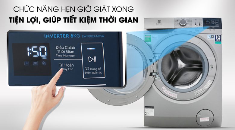 Máy giặt 8Kg Electrolux EWF8024ADSA