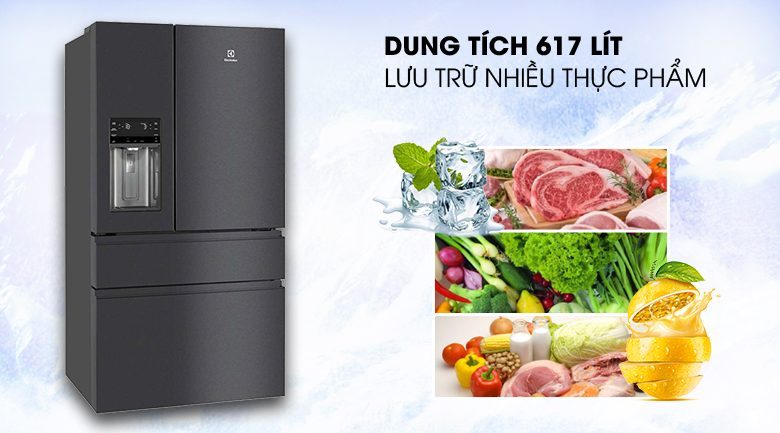 Tủ lạnh Electrolux Inverter 617 lít EHE6879A-B