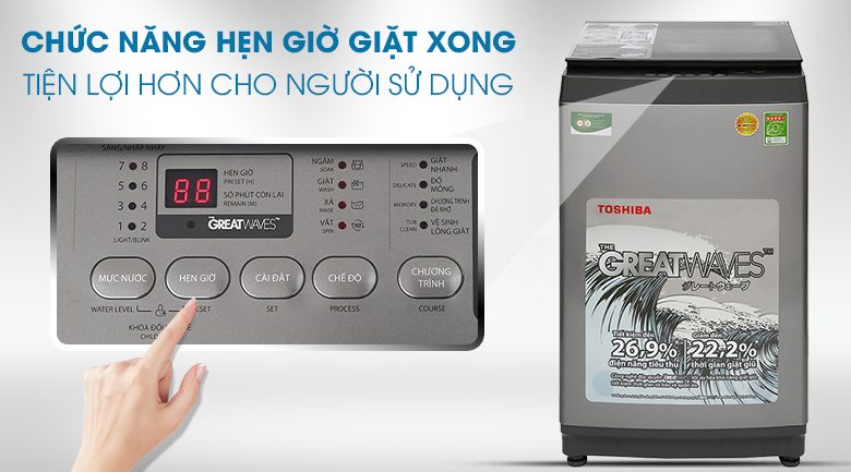 Máy giặt Toshiba 8 Kg K905DV(SG) Máy giặt Toshiba 8 Kg K905DV(SG)