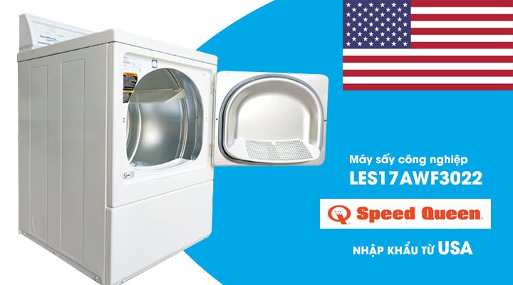 Máy sấy SPEED QUEEN 15kg LES17AWF3022, Sản xuất và nhập nguyên chiếc từ USA