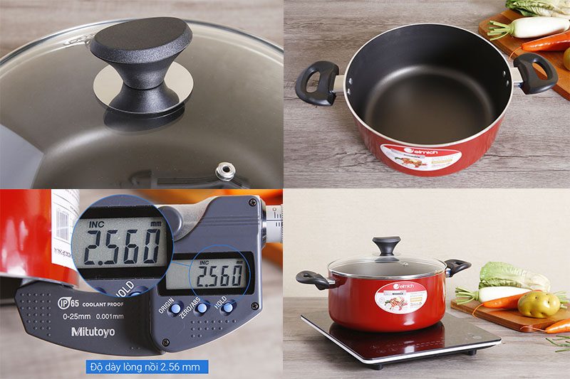 Bộ nồi chống dính Elmich EL- 1162 đáy từ (16-20-24cm, chảo 26cm)