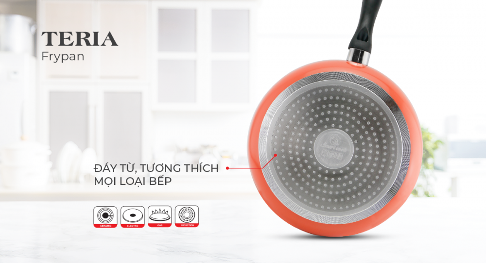 Chảo chống dính cao cấp đáy từ SM-0392 Teria size 30 cm