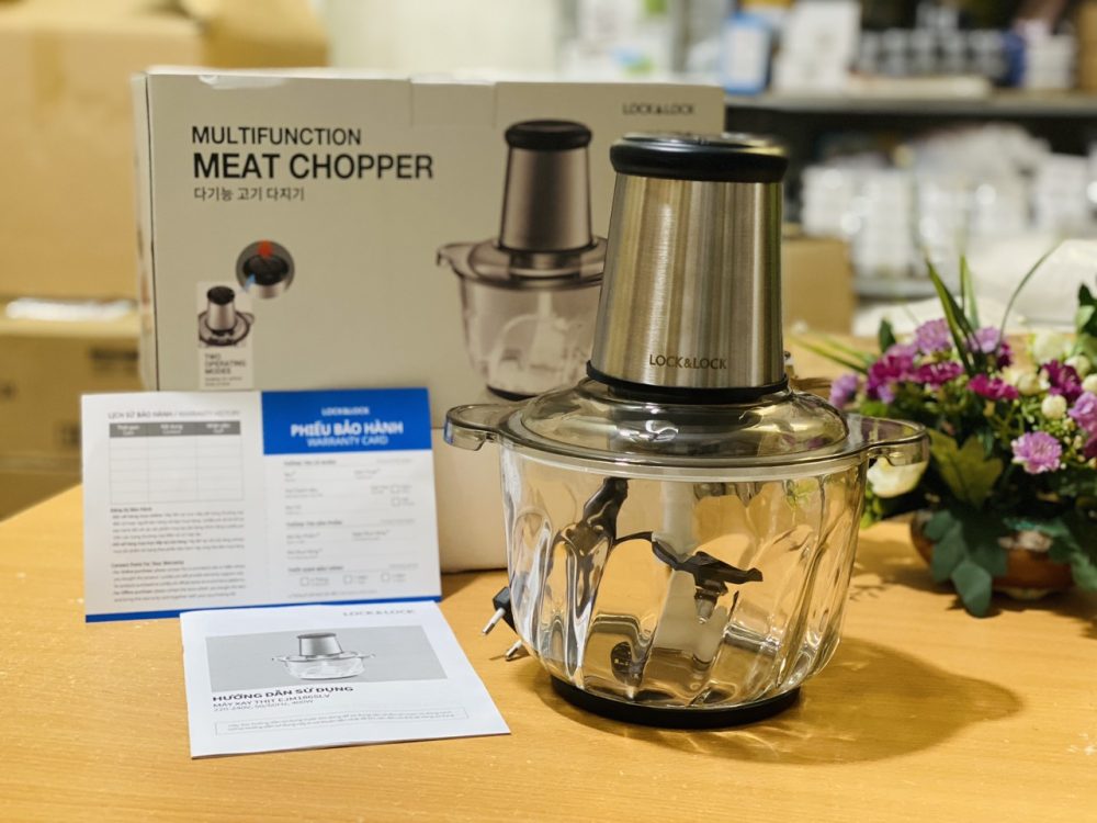Máy Xay Thịt Cao Cấp Lock&Lock Meat Chopper EJM186SLV (Model 2021)
