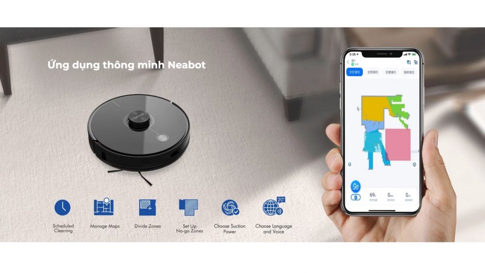 Robot Hút Bụi Lau Nhà Neabot N2 Lite - Bán Chạy Nhất