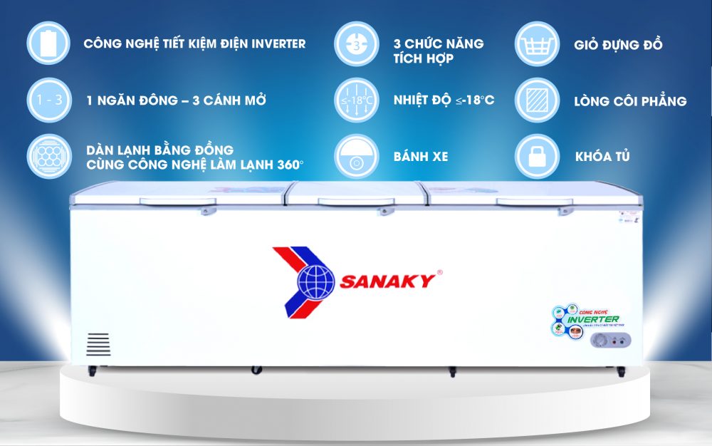 Tủ đông Sanaky 900 Lít Inverter (3)
