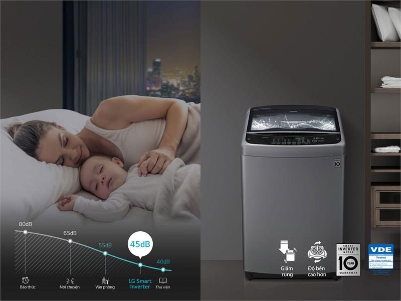 Máy Giặt LG Inverter 10.5 kg T2350VS2W Mẫu 2019