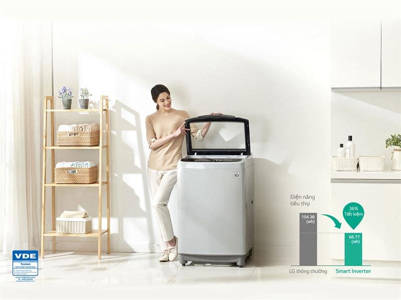 Máy Giặt LG Inverter 10.5 kg T2350VS2W Mẫu 2019