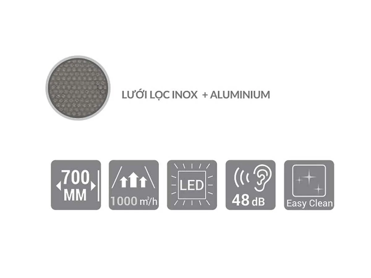 Máy hút mùi âm tủ Eurosun EH-70AF85S