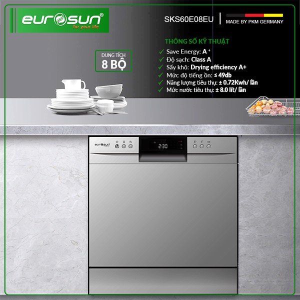 Máy rửa chén bát Eurosun SKS60EU08EU