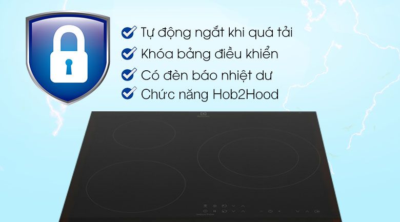 Bếp từ âm 3 vùng nấu Electrolux LIT60336