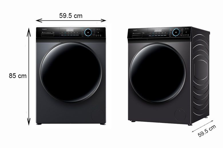 Máy giặt Aqua 10 kg Inverter AQD-D1003G.BK lồng ngang