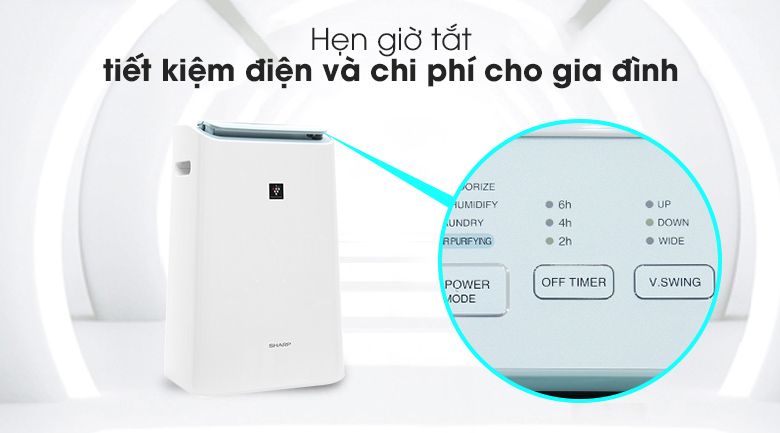 Máy lọc không khí kết hợp hút ẩm Sharp DW-E16FA-W