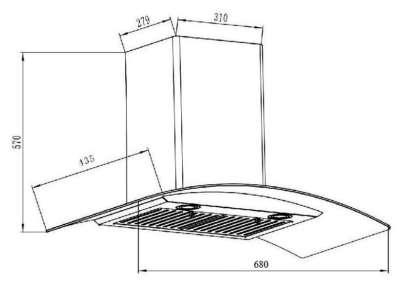 Hút mùi kính cong cao cấp Binova BI-2022GM