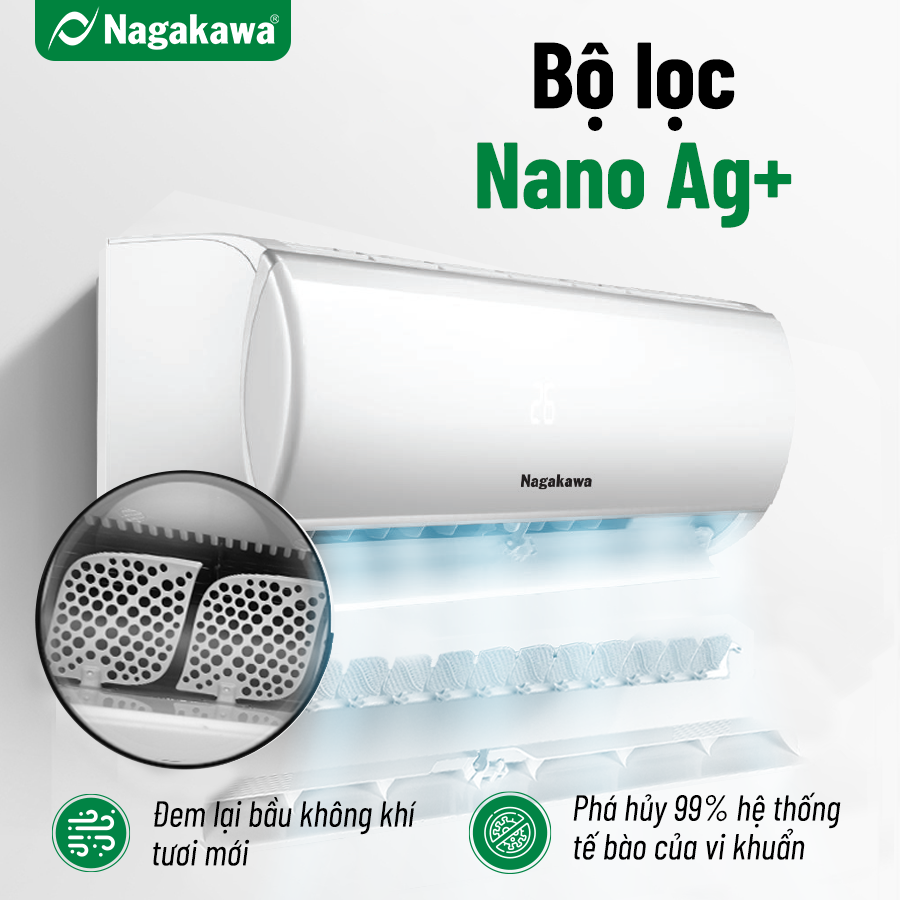 Điều Hòa Nagakawa 1 Hp 2 Chiều NS-A09R1M05 Điều Hòa Nagakawa 1 Hp 2 Chiều NS-A09R1M05