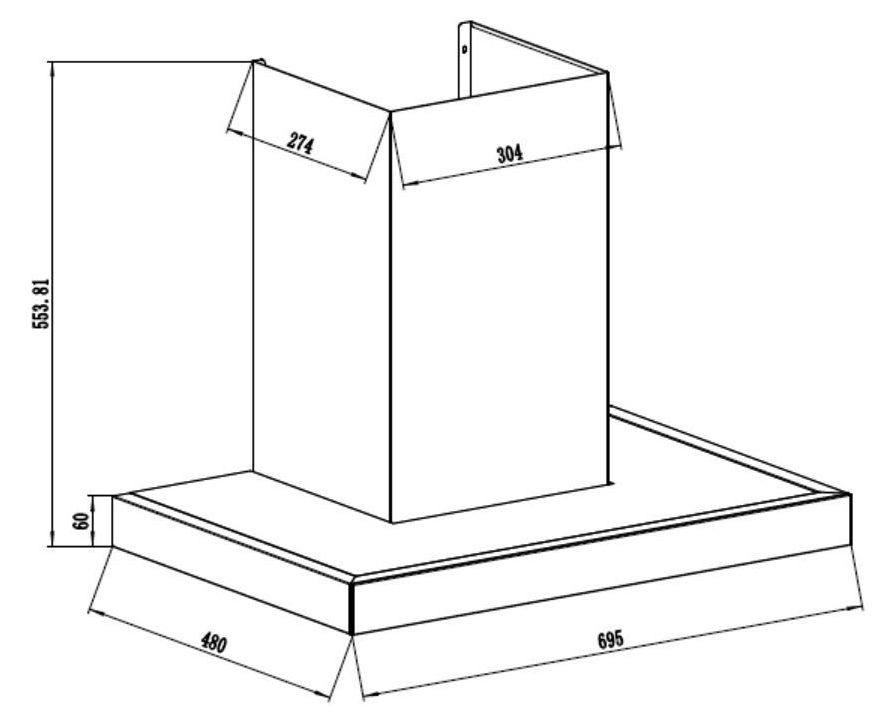 Máy hút mùi treo tường Binova BI-32-GT-09