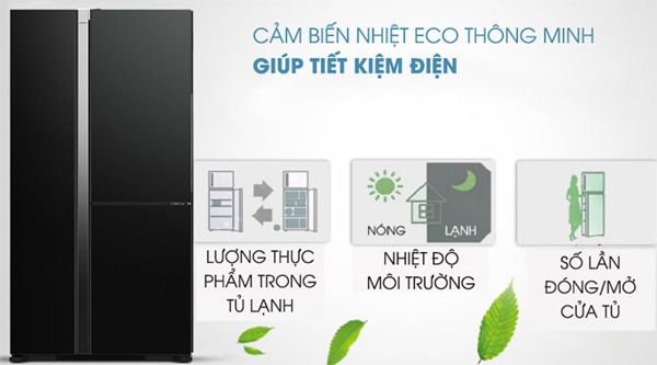 Tủ lạnh Hitachi Inverter 590 lít Side by side R-M800PGV0(GBK)