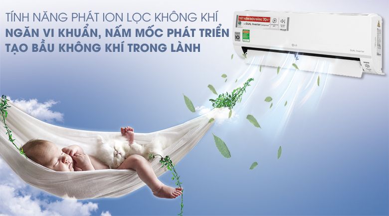 Điều hòa LG Inverter 1 chiều 12.000BTU DUALCOOL™ V13API1