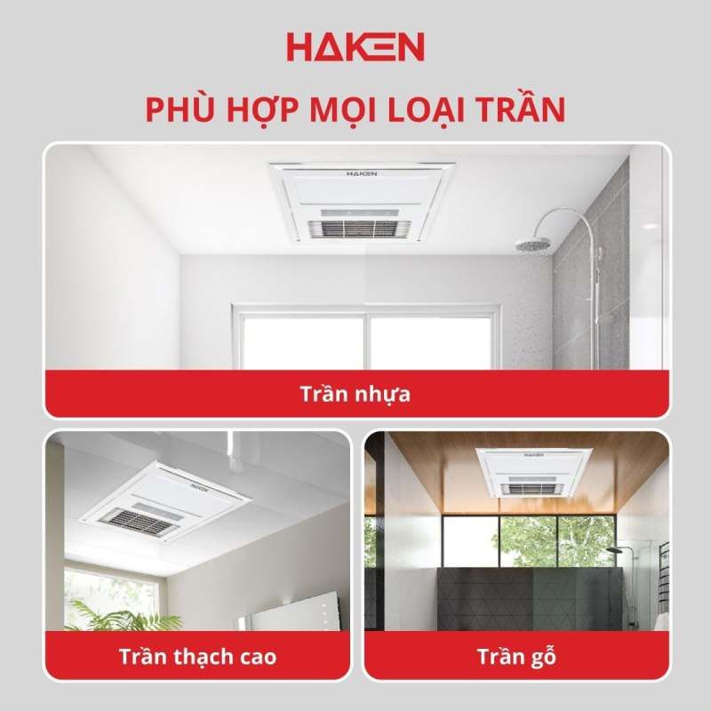 Sưởi âm trần đa năng 4 trong 1 HAKEN HK-QS33