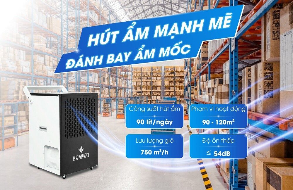 Máy hút ẩm công nghiệp Kosmen KM - 90S Máy hút ẩm công nghiệp Kosmen KM - 90S