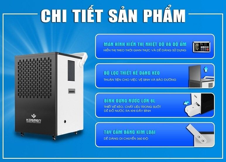 Máy hút ẩm công nghiệp Kosmen KM - 90S Máy hút ẩm công nghiệp Kosmen KM - 90S