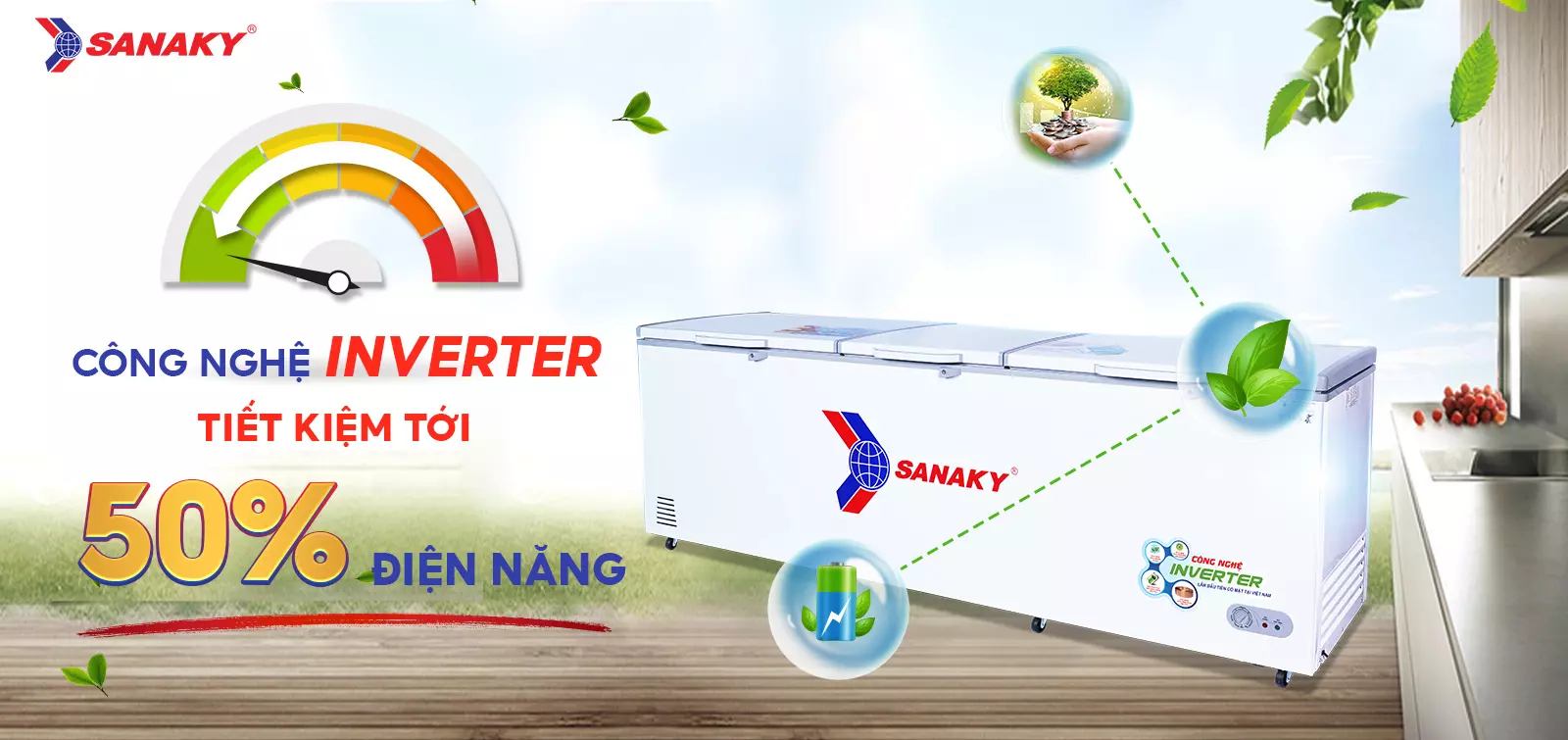 Công nghệ Inverter tiết kiệm tới 50% điện điện năng