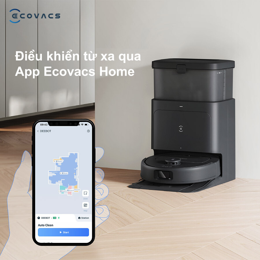 Điều khiển từ xa qua Ecovacs Home