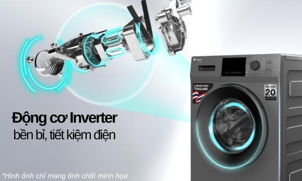 Máy giặt Casper Inverter 10.5 kg WF-105VG5 Vận hành êm ái, bền bỉ