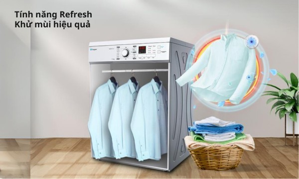 Máy sấy quần áo Casper 7.2 kg TD-72VWD Chế độ Refresh loại bỏ mùi 