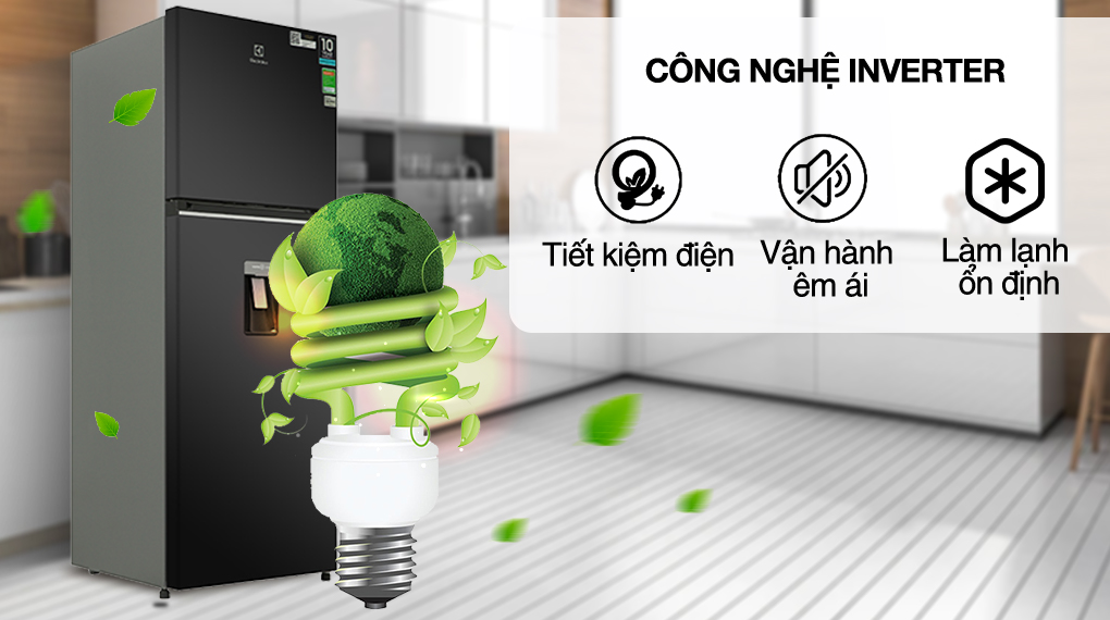 Tủ lạnh Electrolux Inverter 312 Lít ETB3460K-H - Công nghệ tiết kiệm điện