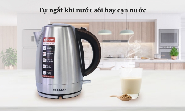 Bình đun siêu tốc Sharp 1.7 lít EKJ-17EVSD-WD